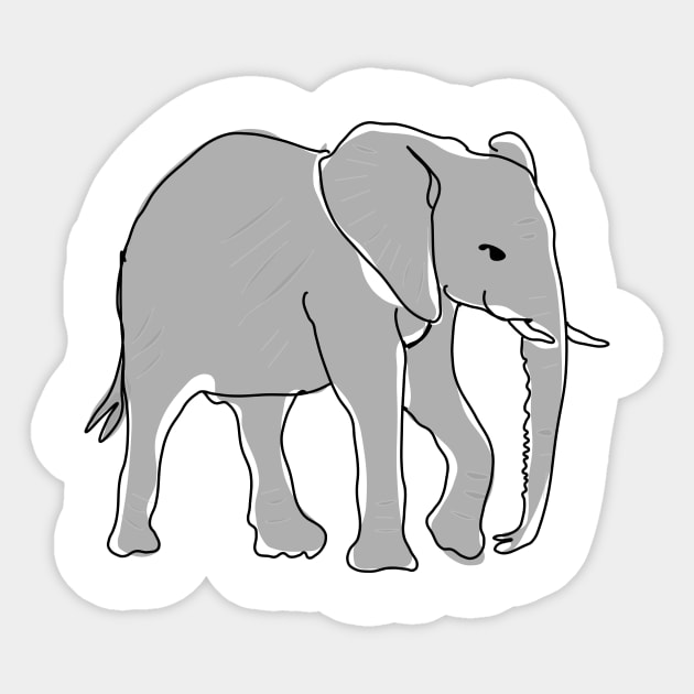 Elephant walking Sticker by FabuleusePlanete